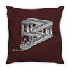 some game involving falling blocks in the style of m.c. escher Throw Pillow