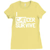 i can survive cancer Ladies Fitted T-Shirt