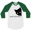 black cats rule 3/4 Sleeve Shirt
