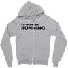 i'd rather be running funny cool run runner marathon sport athlete shi Zipper Hoodie