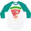 watermelon and beach 3/4 Sleeve Shirt