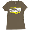may the mass times force acceleration be with you funny Ladies Fitted T-Shirt