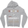santa aquarius christmas ugly t shirts Zipper Hoodie