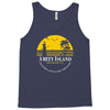 amity island jaws inspired movie shark printed Tank Top