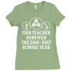 This Teacher Survived The 2016 2017 School Year Ladies Fitted T-Shirt