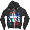 navy dad Zipper Hoodie