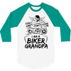 You Cant Scare Me I am Biker Grandpa 3/4 Sleeve Shirt
