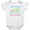 marching band i dont care if sparkly unicorns Baby Onesie