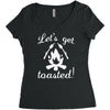 lets get toasted Women's Triblend Scoop T-shirt