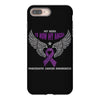 my hero is now my angel pancreatic cancer awareness iPhone 8 Plus Case