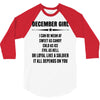 Super December Girl 3/4 Sleeve Shirt