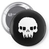 resistance inspired skull Pin-back button