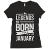 legends are born in january Ladies Fitted T-Shirt