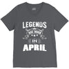 Legends Are Born In April V-Neck Tee