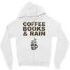 coffee books &amp; rain Zipper Hoodie