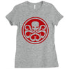 red skull logo avengers marvel comics gift Ladies Fitted T-Shirt