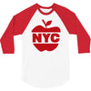 nyc big apple 3/4 Sleeve Shirt