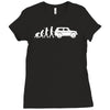 evolution of man, lada niva Ladies Fitted T-Shirt
