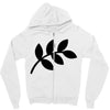 daun hitam Zipper Hoodie