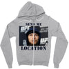 send me location khabib Zipper Hoodie