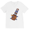 pop up knuckles1 V-Neck Tee