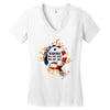 American Flag Q Fire Women's V-Neck T-Shirt