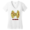 pie fighter Women's V-Neck T-Shirt