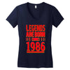 legends are born in 1986 hoodie Women's V-Neck T-Shirt