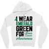 i wear emerald green for liver cancer awareness Zipper Hoodie