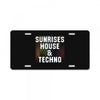 Sunrises House &amp; Techno License Plate