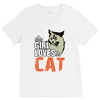 This Girl Loves Her Cat V-Neck Tee