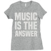 music is the answer Ladies Fitted T-Shirt