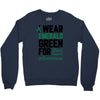 i wear emerald green for liver cancer awareness Crewneck Sweatshirt