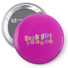 geek girl daisies Pin-back button