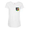 Flower Pocket Maternity Scoop Neck T-shirt