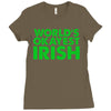 world's okayest irish Ladies Fitted T-Shirt