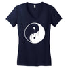 dripping ying yang Women's V-Neck T-Shirt