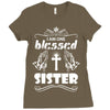 I Am One Blessed Sister Ladies Fitted T-Shirt