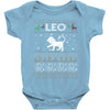 leo christmas ugly sweater Baby Onesie