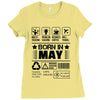 Born In May Ladies Fitted T-Shirt