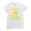 ugly sweater party beer bear funny Ladies Fitted T-Shirt