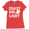 crazy bird lady Ladies Fitted T-Shirt