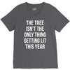 the tree isn't the only thing getting lit this year V-Neck Tee