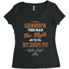 grandpa the man the myth best grandpa ever Women's Triblend Scoop T-shirt