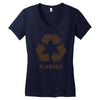 karma recycle Women's V-Neck T-Shirt