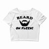 mens beard Crop Top