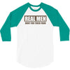 real men hunt for their food father's day hunting fishing funny 3/4 Sleeve Shirt
