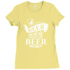 beer does not ask Ladies Fitted T-Shirt