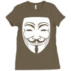 anonymous mask Ladies Fitted T-Shirt