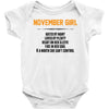 November Girl Hated By Many Baby Onesie